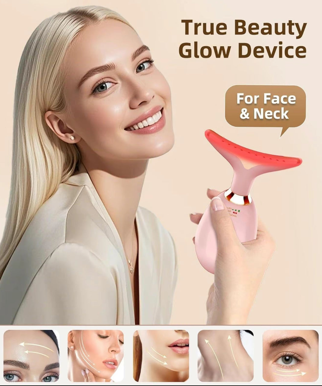 RejuvaGlow Microcurrent Facial & Neck Sculptor