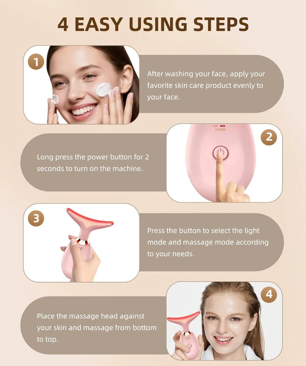 RejuvaGlow Microcurrent Facial & Neck Sculptor