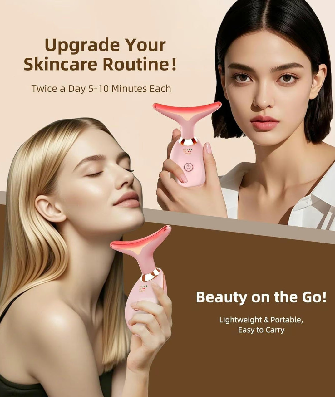 RejuvaGlow Microcurrent Facial & Neck Sculptor