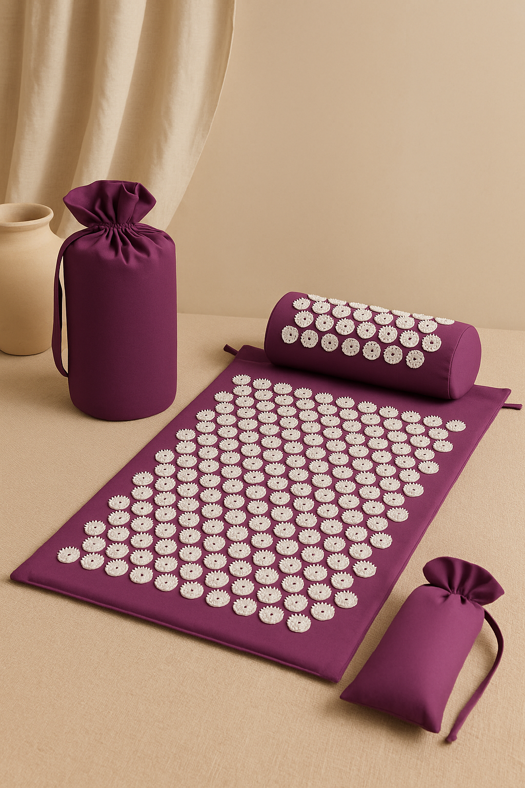 ZenFlow Acupressure Mat & Pillow – Muscle Tension & Back Relief